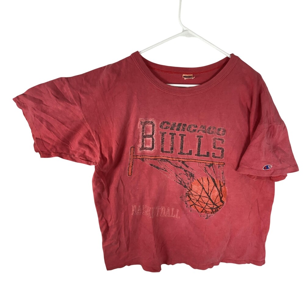 Vintage Chicago Bulls Shirt Mens XL Red NBA Basketball Champion Graphic USA 90s